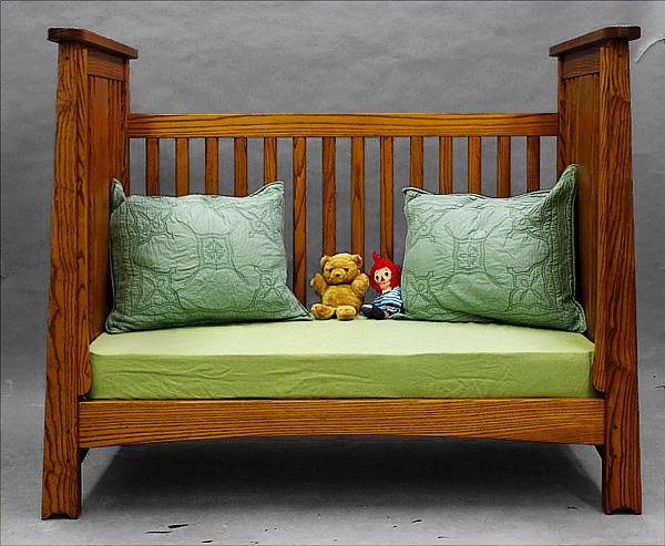 crib converted to bed
