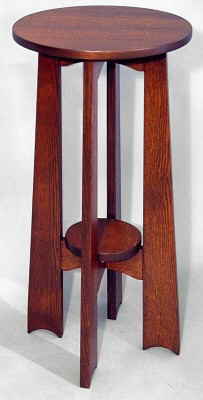 Arts & Crafts Round Board Leg Table