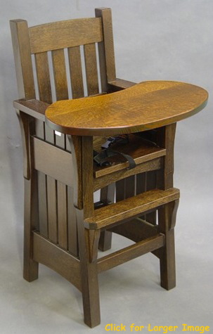 Mission High Chair Curved tray