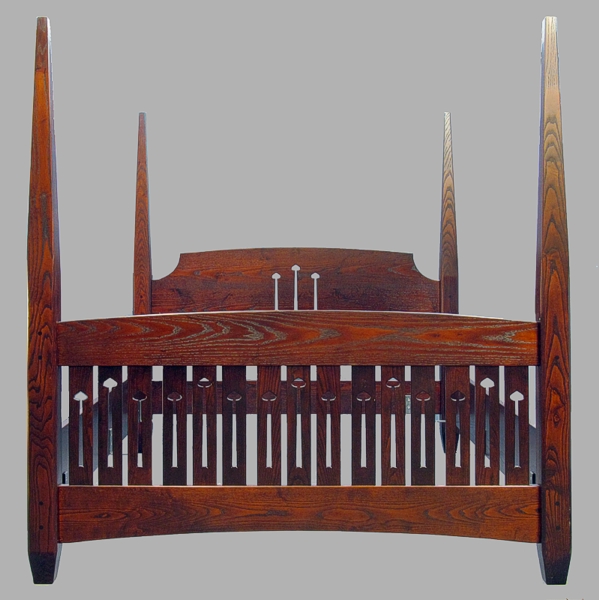 Arts & Crafts Tulip Queen Bed